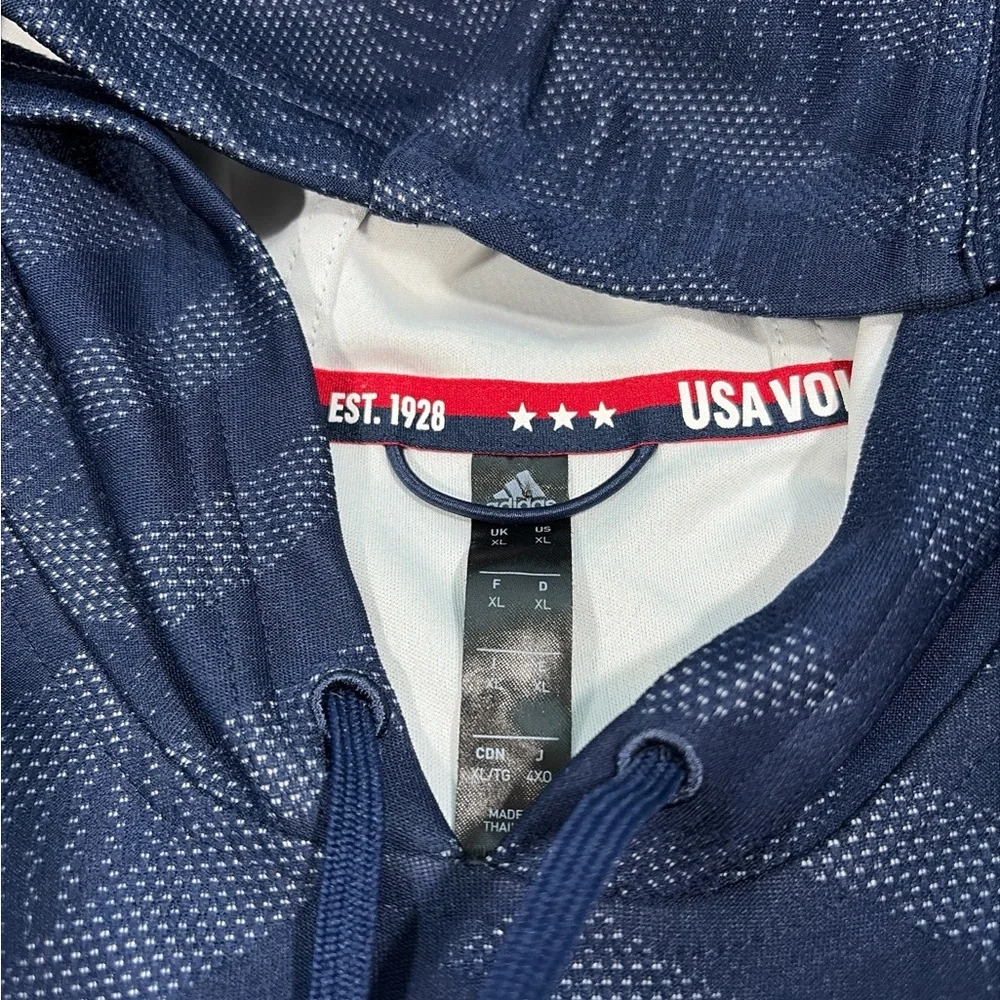 Adidas USA Volleyball Hoodie Men's XL Sleeveless - Picture 4 of 7